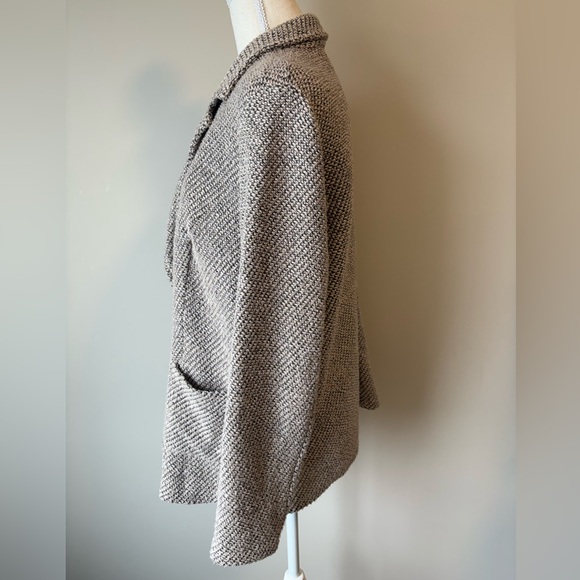 Betty Barclay Grey Tweed Knit Blazer Classic Two-Button Jacket - Picture 3 of 9